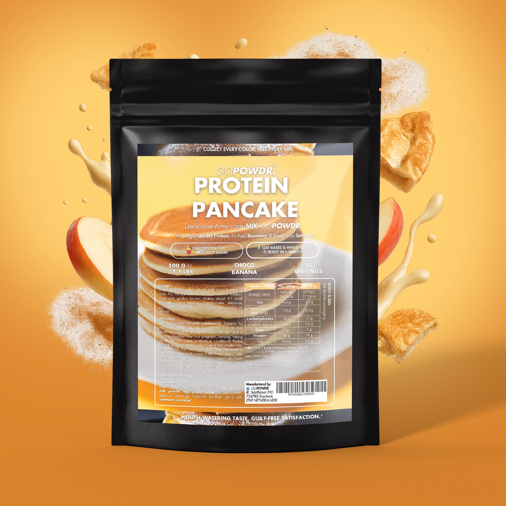 Protein Pancake Mix Vegan (500 g) - 3 Flavors
