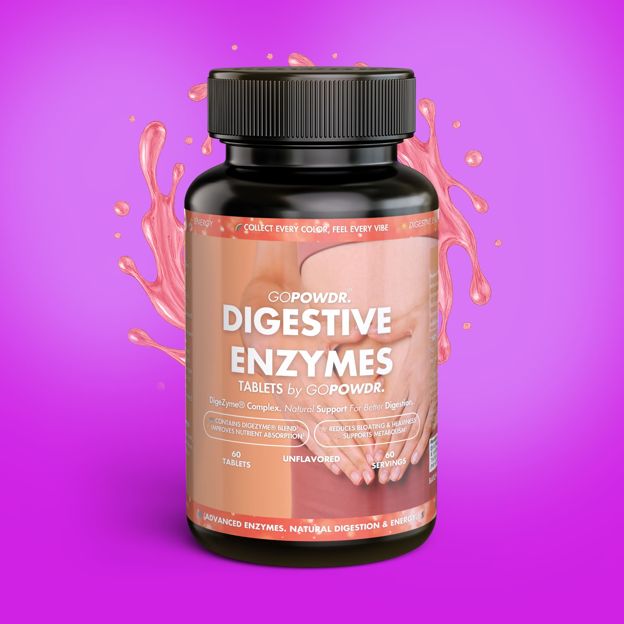 Bottle of Digestive Enzymes tablets